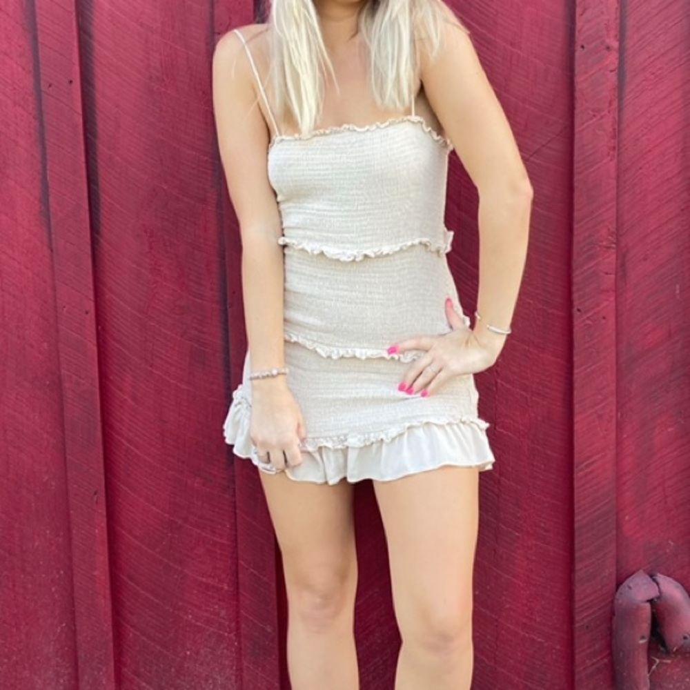 Tan Mini dress